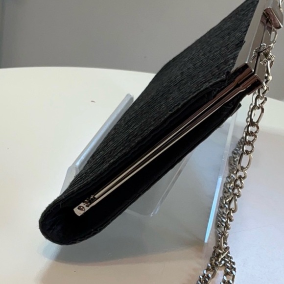 White House Black Market Black Floral Clutch - Picture 8 of 13